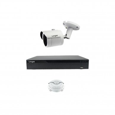 5MP IP surveillance kit Longse - 1- 4 cameras LBH30GL500, Sony Starvis, POE
