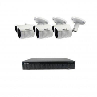 5MP IP surveillance kit Longse - 1- 4 cameras LBH30GL500, Sony Starvis, POE