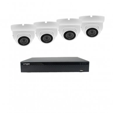 2MP IP surveillance kit Longse - 1- 4 cameras LIRDBAFE200, FullHD, POE 10