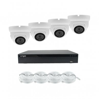 2MP IP surveillance kit Longse - 1- 4 cameras LIRDBAFE200, FullHD, POE 11