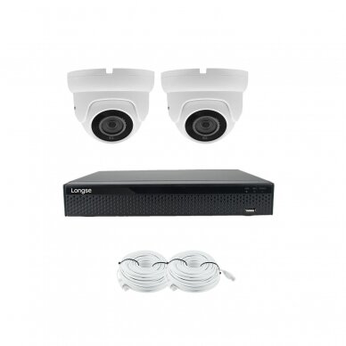 2MP IP surveillance kit Longse - 1- 4 cameras LIRDBAFE200, FullHD, POE 7