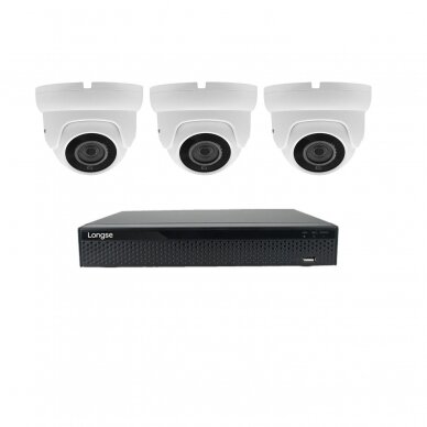 2MP IP surveillance kit Longse - 1- 4 cameras LIRDBAFE200, FullHD, POE 8