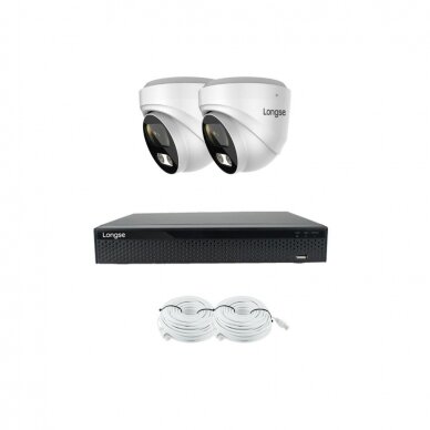 4MP IP surveillance kit Longse - 1- 4 cameras CMSBFG400/A, POE