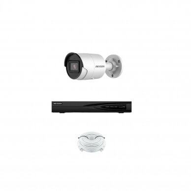 4MP IP surveillance kit Hikvision - 1- 4 cameras DS-2CD2043G2-I 2.8mm, Acusense, human and car detection 3