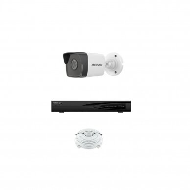 4MP IP surveillance kit Hikvision - 1- 4 cameras DS-2CD1043G0-I 2.8mm, 4Mp 3