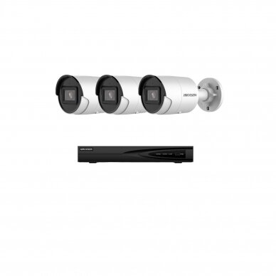 4MP IP surveillance kit Hikvision - 1- 4 cameras DS-2CD2043G2-I 2.8mm, Acusense, human and car detection 6