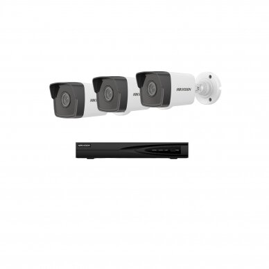 4MP IP surveillance kit Hikvision - 1- 4 cameras DS-2CD1043G0-I 2.8mm, 4Mp 6