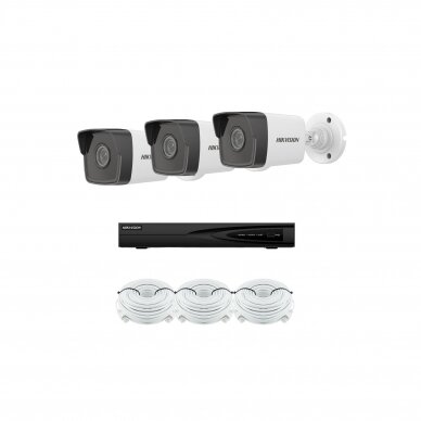 4MP IP surveillance kit Hikvision - 1- 4 cameras DS-2CD1043G0-I 2.8mm, 4Mp 7