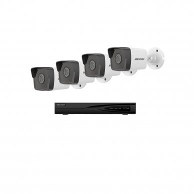 4MP IP surveillance kit Hikvision - 1- 4 cameras DS-2CD1043G0-I 2.8mm, 4Mp 8