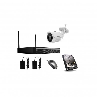 WIFI surveillance kit Longse 1-8 kameras, 3.6 mm, 2Mpx