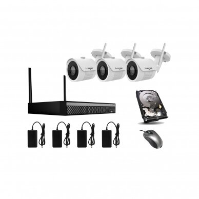 WIFI surveillance kit Longse 1-8 kameras, 3.6 mm, 2Mpx 5