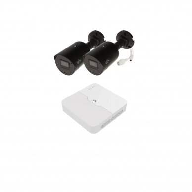 4MP IP surveillance kit Uniview - 1- 4 cameras IPC2124LE-ADF28KM-G1-BLACK, POE, mic, human detection 4