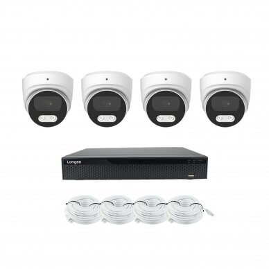 5MP IP surveillance kit Longse - 1- 4 cameras CMSBKL500/A, Sony Starvis, POE, mic, human detection 11
