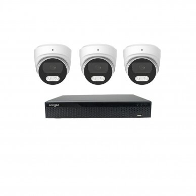 5MP IP surveillance kit Longse - 1- 4 cameras CMSBKL500/A, Sony Starvis, POE, mic, human detection 8