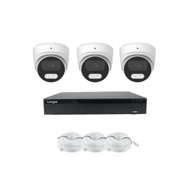 5MP IP surveillance kit Longse - 1- 4 cameras CMSBKL500/A, Sony Starvis, POE, mic, human detection 9