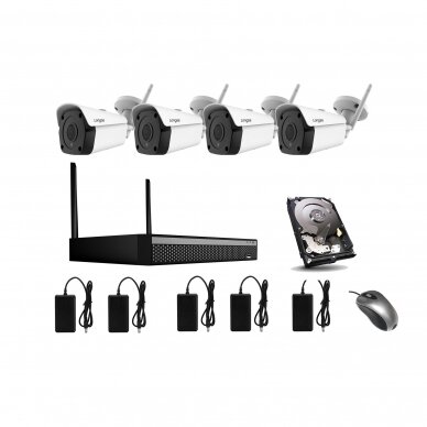 WIFI surveillance kit Longse 1-4 cameras, 5Mp, 3,6mm