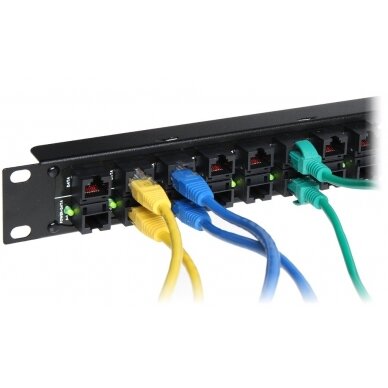 8-PORT PATCH PANEL WITH POWER ADAPTER ZR48-158/POE-8 48 V DC 3.3 A 4