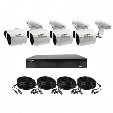 AHD 4 cameras surveillance kit Longse with 5Mpix AHD cameras LBH30HTC500FK