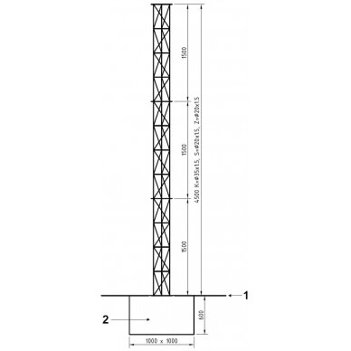 ALUMINUM FRAMEWORK STRUCTURE TOWER MK-4.5/CT 7