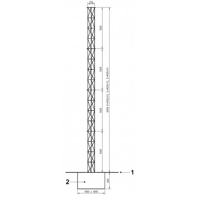 ALUMINUM FRAMEWORK STRUCTURE TOWER MK-6.0/CT 7