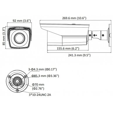 HD camera Hikvision DS-2CE16D8T-AIT3ZF, 1080P 2.7-13.5mm, Zoom 5