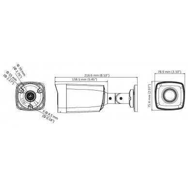 HD camera Hikvision DS-2CE17D0T-IT3F(2.8mm), 1080P 4