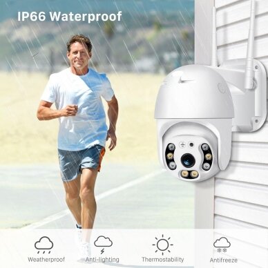 IP camera with human detection PYRAMID PYR-SH800DPB, 8Mp, WiFi, microSD slot, with microphone 3
