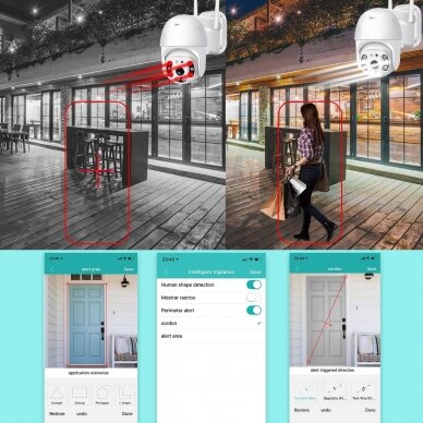 IP camera with human detection PYRAMID PYR-SH800DPB, 8Mp, WiFi, microSD slot, with microphone 8