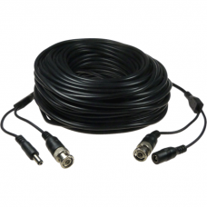 Coaxial and power cable 30m, BNC+DC 5,5mm plug