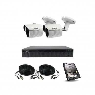 AHD 4 cameras surveillance kit Longse with 2Mpix cameras LBH30HTC200F 2