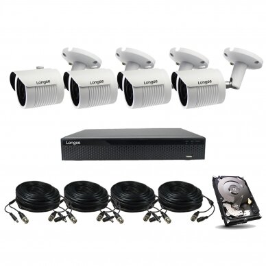 AHD 4 cameras surveillance kit Longse with 2Mpix cameras LBH30HTC200F 10