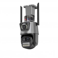 Outdoor WIFI dual camera with human detection Pyramid PYR-SH600ADL-3, 3x2MP, 8X zoom, mic, WIFI, MicroSD slot, iCsee app