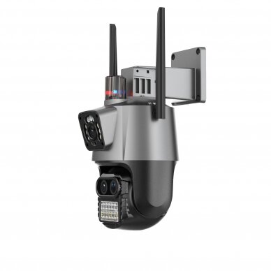 Outdoor WIFI dual camera with human detection Pyramid PYR-SH600ADL-3, 3x2MP, 8X zoom, mic, WIFI, MicroSD slot, iCsee app 2