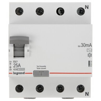 RESIDUAL CURRENT CIRCUIT BREAKER LE-402062 THREE-PHASE, AC TYPE 30 mA 25 A LEGRAND 1