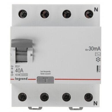 RESIDUAL CURRENT CIRCUIT BREAKER LE-402063 THREE-PHASE, AC TYPE 30 mA 40 A LEGRAND 1