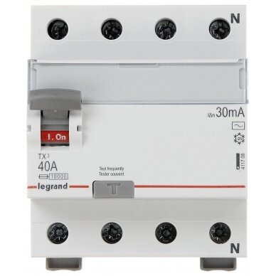 RESIDUAL CURRENT CIRCUIT BREAKER LE-411708 THREE-PHASE, AC TYPE 30 mA 40 A LEGRAND 1