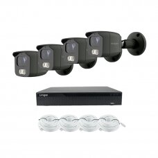 Smart 8MP 4K IP surveillance kit Longse - 1- 4 cameras BMSAKL800/DGA, POE, human detection, dark grey