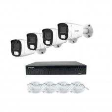 Smart 8MP 4K IP surveillance kit Longse - 1- 4 cameras BMSCKL800/A, POE, human detection