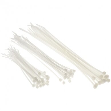 Cable ties pack 100mm/150mm/200mm 60pcs., white