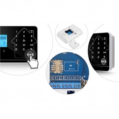 WIFI+GSM alarm kit WALE PR-JT-99CST with wireless sensors, SmartLife app