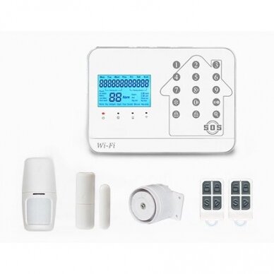 WIFI+GSM alarm kit WALE PR-JT-99CST with wireless sensors, SmartLife app